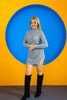 Womens Knitted High Neck Detail Dress MEWKND419