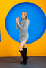 Womens Knitted High Neck Detail Dress MEWKND419
