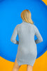 Womens Knitted High Neck Detail Dress MEWKND419