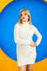 Womens Knitted High Neck Detail Dress MEWKND420