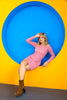Womens Knitted Pattern Detail Dress MEWKND425
