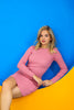 Womens Knitted Pattern Detail Dress MEWKND425