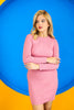 Womens Knitted Pattern Detail Dress MEWKND425