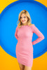 Womens Knitted Pattern Detail Dress MEWKND425
