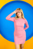Womens Knitted Pattern Detail Dress MEWKND425