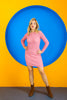 Womens Knitted Pattern Detail Dress MEWKND425