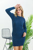 Womens Knitted Pattern Detail Dress MEWKND426