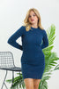 Womens Knitted Pattern Detail Dress MEWKND426