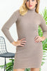 Womens Knitted High Neck Detail Dress MEWKND424
