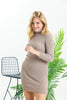 Womens Knitted High Neck Detail Dress MEWKND424