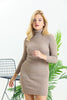 Womens Knitted High Neck Detail Dress MEWKND424
