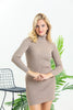 Womens Knitted High Neck Detail Dress MEWKND424