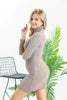 Womens Knitted High Neck Detail Dress MEWKND424