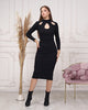 Womens Knitted Bead Detail Dress MEWKND366