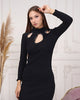 Womens Knitted Bead Detail Dress MEWKND366