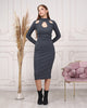 Womens Knitted Bead Detail Dress MEWKND371