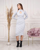 Womens Knitted Bead Detail Dress MEWKND372