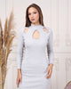 Womens Knitted Bead Detail Dress MEWKND372