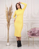 Womens Knitted Mock Neck Detail Dress MEWKND402