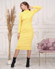 Womens Knitted Mock Neck Detail Dress MEWKND402