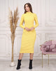 Womens Knitted Mock Neck Detail Dress MEWKND402