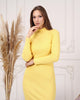 Womens Knitted Mock Neck Detail Dress MEWKND402