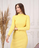 Womens Knitted Mock Neck Detail Dress MEWKND402