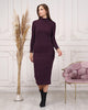 Womens Knitted Mock Neck Detail Dress MEWKND403