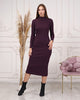 Womens Knitted Mock Neck Detail Dress MEWKND403