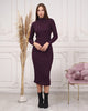 Womens Knitted Mock Neck Detail Dress MEWKND403