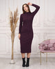 Womens Knitted Mock Neck Detail Dress MEWKND403