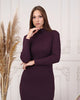 Womens Knitted Mock Neck Detail Dress MEWKND403