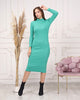 Womens Knitted Mock Neck Detail Dress MEWKND411