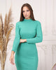 Womens Knitted Mock Neck Detail Dress MEWKND411