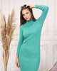 Womens Knitted Mock Neck Detail Dress MEWKND411