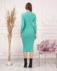 Womens Knitted Mock Neck Detail Dress MEWKND411