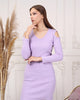 Womens Knitted Cut Sleeve Detail Dress MEWKND377