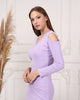 Womens Knitted Cut Sleeve Detail Dress MEWKND377