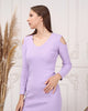 Womens Knitted Cut Sleeve Detail Dress MEWKND377