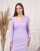 Womens Knitted Cut Sleeve Detail Dress MEWKND377