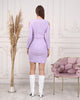 Womens Knitted Cut Sleeve Detail Dress MEWKND377