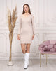 Womens Knitted Cut Sleeve Detail Dress MEWKND382