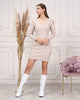 Womens Knitted Cut Sleeve Detail Dress MEWKND382