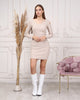 Womens Knitted Cut Sleeve Detail Dress MEWKND382