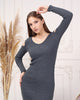 Womens Knitted Cut Sleeve Detail Dress MEWKND386