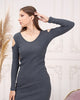 Womens Knitted Cut Sleeve Detail Dress MEWKND386