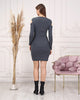 Womens Knitted Cut Sleeve Detail Dress MEWKND386