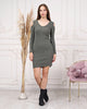 Womens Knitted Cut Sleeve Detail Dress MEWKND387