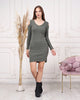 Womens Knitted Cut Sleeve Detail Dress MEWKND387