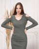 Womens Knitted Cut Sleeve Detail Dress MEWKND387